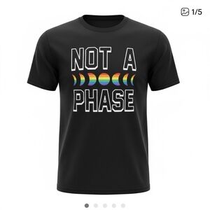 Pride Spencer’s Gifts “Not A phase” Moon T ShIrt Support Equality